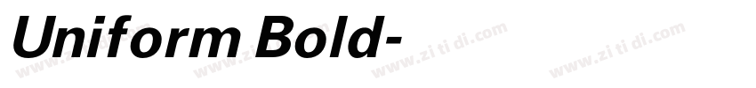 Uniform Bold字体转换